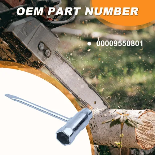 Miniatura 4 de Juego de llaves de destornillador de motosierra con tuercas de barra, reemplazo de raspado de 0.512 in x 0.748 in, llave en T y destornillador T27