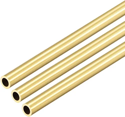 Miniatura 6 de uxcell Tubo redondo de latón, 11.811 in de longitud 0.177 in de diámetro exterior de 0.039 in de grosor de pared, tubo recto sin costuras, 3 piezas