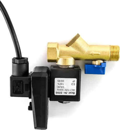 Miniatura 3 de QWORK Válvula automática de tanque de gas con enchufe estadounidense, adecuada para tanques de gas, patas de goteo y componentes del sistema de aire