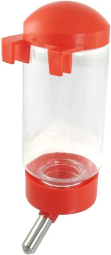 Miniatura 2 de sourcing map Botella de agua colgante de conejo para mascotas, 12.5 fl oz, rojo/transparente