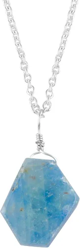 Collar con colgante de zafiro azul crudo natural, piedras de calidad AAA, joyería de piedra natal de septiembre, chapado en plata, collar hecho a