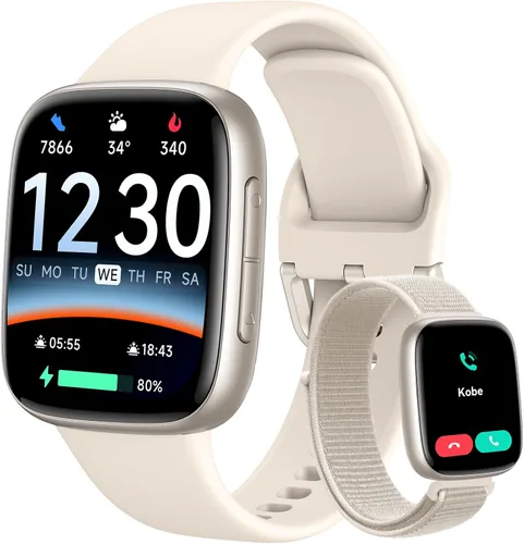 Miniatura 10 de Fitpolo Reloj inteligente, rastreador de fitness AMOLED de 1.85 pulgadas con llamada Bluetooth, monitor de frecuencia cardíaca/sueño/SPO₂, más