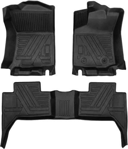 Miniatura 10 de YQ Alfombrillas para Toyota Tundra CrewMax Cab 2022-2026, TPE para todo tipo de clima, juego completo de 2 filas delanteras y traseras para Tundra