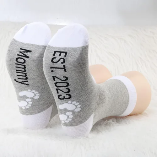 Miniatura 2 de MBMSO Regalos para padres nuevos papás, mamá y papá 2023, calcetines de revelación de embarazo para padres para ser regalos por primera vez