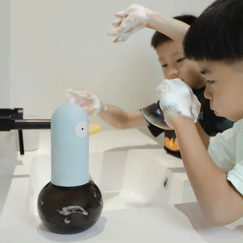Miniatura 2 de Lindo dispensador de jabón – Dispensador automático de jabón de espuma de paloma para niños, baño, cocina, escuela, dispensadores de detergente