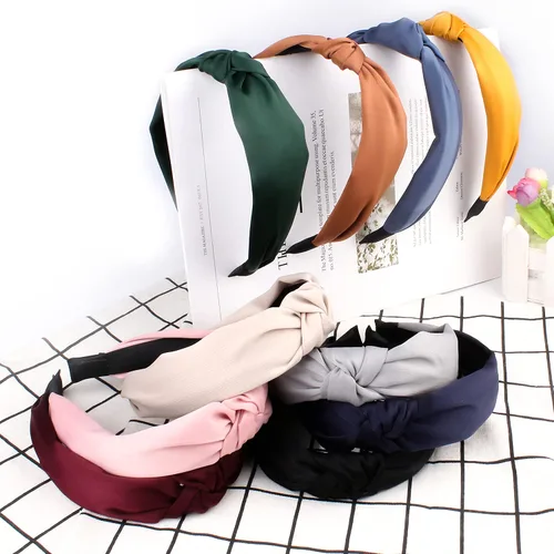 Miniatura 7 de TOBATOBA Diadema anudada para mujer, 10 unidades, diadema con nudo superior, antideslizante, a la moda, accesorios para el cabello para mujeres