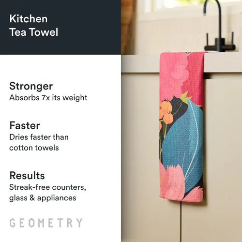 Miniatura 2 de GEOMETRY Toallas de Cocina para Té - Toallas de Platos de Microfibra de Secado Rápido para Cocina Mi Jardín, 18" x 30" 1 Paquete Rosas para ti