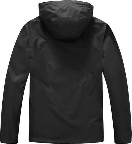 Miniatura 2 de TBMPOY Chubasqueros ligeros para hombre, impermeables, con capucha, para correr, ciclismo, senderismo, rompevientos al aire libre