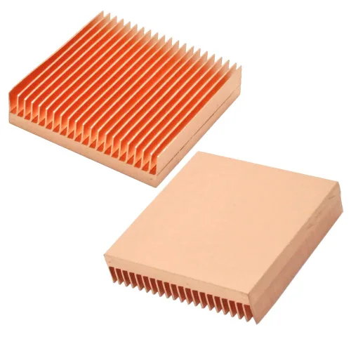 Miniatura 8 de Disipador de calor de cobre puro de 0.98 x 0.98 x 0.28 pulgadas/0.984 in x 0.984 in x 0.276 in, disipador de calor de aleta para impresora