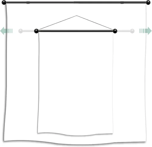 Miniatura 3 de Barra Telescópica para Colgar Tapices de 17-32 Pulgadas para Tapices Estéticos Ligeros Decoración de Habitación Barra Escalable para Colgar en Pared