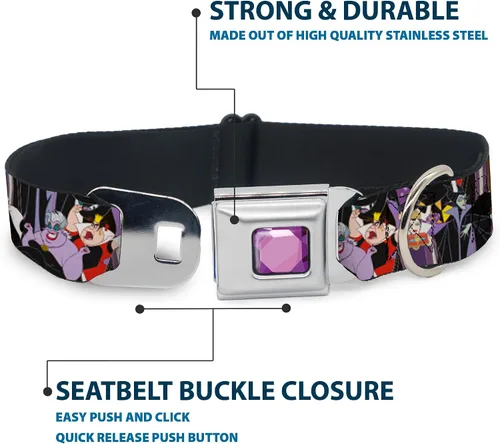 Miniatura 4 de buckle-down dc-wdy295-l dybf Princesa Gem Close perro collar, Large/15 – 26", Multicolor