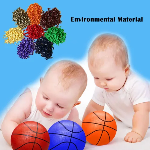 Miniatura 3 de ABAJI Mini pelotas de baloncesto azules, paquete de 2, juego de 12.7 cm con bomba y aguja, material duradero para mini aro, para niños de 3 años