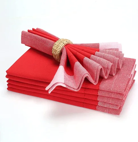 Miniatura 14 de Servilletas de tela para uso diario, 100% algodón, 18 x 18 pulgadas, color azul, servilletas de boda, servilletas de cóctel, servilletas de tela