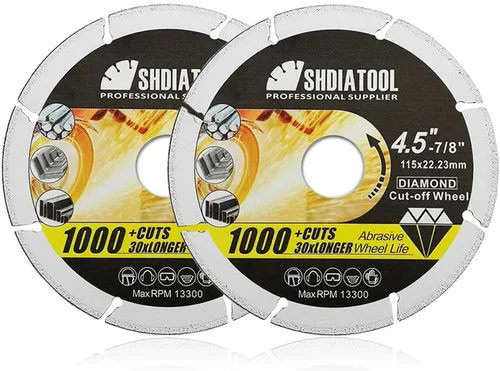 Miniatura 11 de SHDIATOOL Disco de corte de metal de diamante de 4 pulgadas para tubo de acero Ángulo de barras de refuerzo de hierro Hoja de rueda de corte soldada