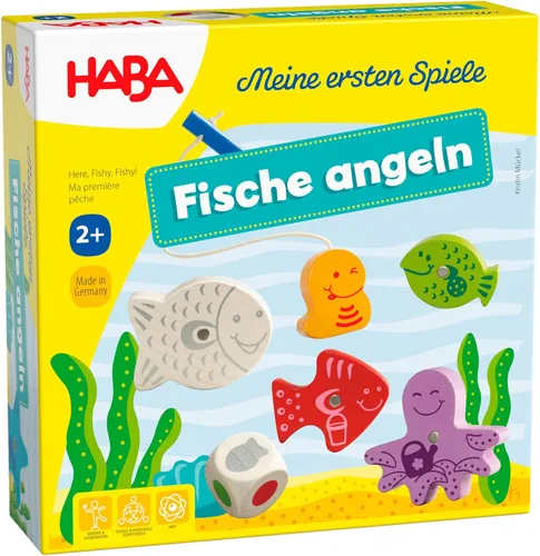 Miniatura 10 de HABA Mis primeros juegos - ¡Aquí está Fishy Fishy! Juego magnético de pesca Edades 2+ Fabricado en Alemania Juegos para niños pequeños, juguetes