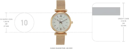 Miniatura 5 de Fossil Carlie Mini Reloj casual de cuarzo de acero inoxidable para mujer