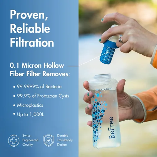 Miniatura 3 de Cartucho de Filtro de Membrana EZ-Clean para Filtros de Agua Katadyn Be Free para Deportes de Resistencia, Camping y Mochilear (8019641)