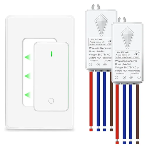 Miniatura 87 de NineLeaf Interruptor de salida remoto inalámbrico, interruptor de lámpara remoto, interruptor decorativo de enchufe de luz de encendido y apagado