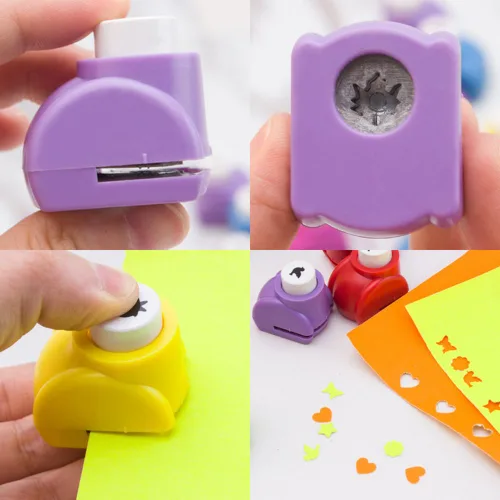 Miniatura 4 de LGEGE 10 piezas de papel perforador hecho a mano perforador de papel artesanía tarjeta Scrapbooking muchas formas grandes regalos para niños