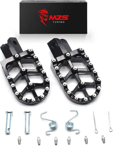Miniatura 13 de MZS Estriberas eléctricas para motocross compatibles con X3 XXX MX3 MX4 MX5, estriberas Ebike MX más anchas reposapiés resto pedal CNC aluminio negro