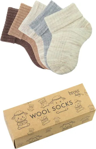 Calcetines para bebé, paquete de 5 calcetines para recién nacidos, calcetines unisex de lana para bebé, calcetines para niñas y bebés, recién