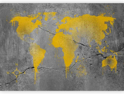 artgeist Mural de Pared Premium Mapa del Mundo 79x55 pulgadas - Papel Tapiz No Tejido XXL Vellón Decoración de Pared Impresión Fotográfica Imagen