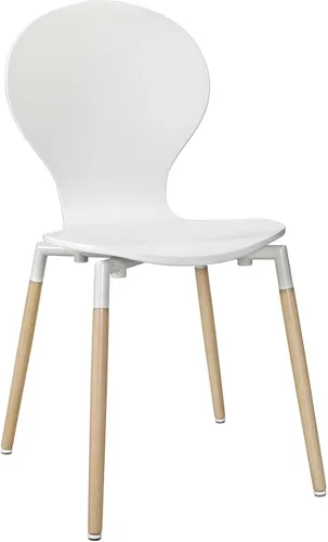 Miniatura 7 de Modway Path Mid-Century Modern - Dos sillas de cocina y comedor en color blanco