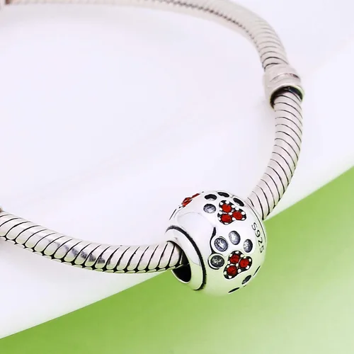 Miniatura 3 de Cuentas con forma de para de perro de plata esterlina 925 para cadena de serpiente de 0.11