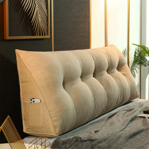Miniatura 14 de Almohada grande triangular para cabecero con cuña y respaldo de posicionamiento, almohada de lectura, soporte de espalda, cojín lumbar para sofá