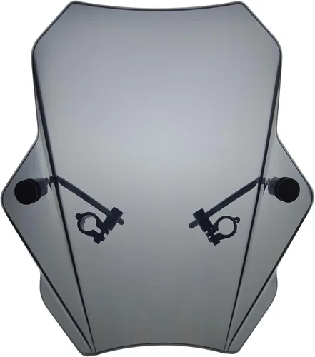 Miniatura 9 de FATECIM Parabrisas Pantalla de Motocicleta Ahumado de 15" Montaje en Manillar de 1 1/8" Deflector de Viento de Motocicleta Pantalla Universal