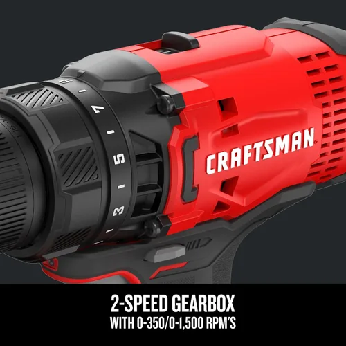 Miniatura 5 de CRAFTSMAN V20 - Juego de taladro/destornillador inalámbrico (CMCD700C1)