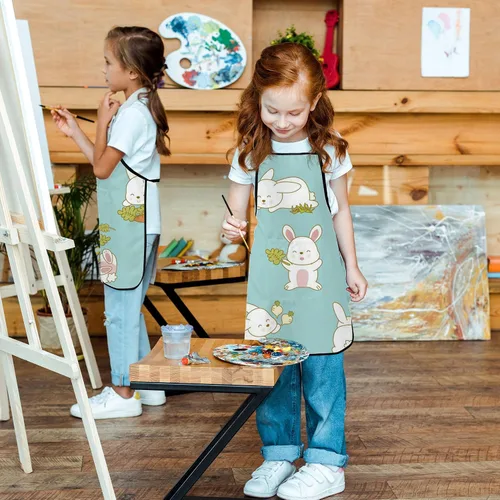 Miniatura 6 de Delantal infantil personalizado, delantal infantil personalizado para cocinar, hornear, jardinería, fiestas