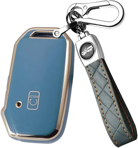 Miniatura 12 de ontto Llavero de 5 botones para llavero Kia Smart Remote con llavero para Sportage Stinger Cerato Ceed Forte TPU Key Bag Beige