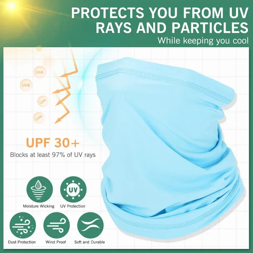 Miniatura 3 de Polaina refrescante para el cuello, máscara facial UV de verano, pasamontañas contra el polvo, bandana de cuello para protección solar para hombres