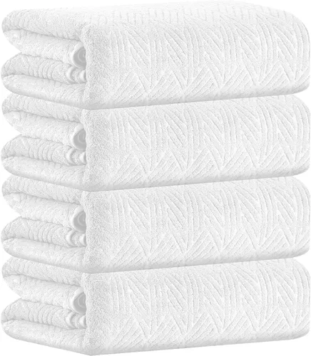Miniatura 18 de CHINO Juego de 8 toallas de baño turquesa, 2 toallas grandes/2 toallas de mano/4 toallitas, toalla de baño grande de 600 GSM, toalla de secado