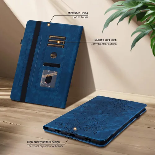 Miniatura 4 de Funda para Samsung Galaxy Tab S5e 10.5 2019 Modelo SM-T720/T725/T727, funda delgada de piel sintética con soporte multiángulo y soporte