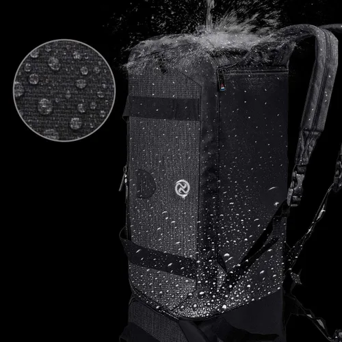 Miniatura 3 de Bolsa de lona para gimnasio impermeable bolsa de viaje para hombres y mujeres bolsa de noche con compartimento para zapatos Negro talla única