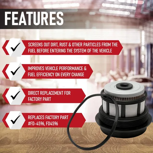 Miniatura 2 de Elemento de filtro de combustible de repuesto, compatible con vehículos Ford - 1999-2003 E350, E450, E550, F250, F350, F450, F550 Super Duty