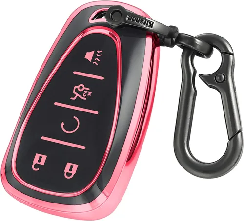 Miniatura 8 de Kirsnda Funda para llavero Chevrolet con llavero, carcasa de TPU suave, 5 botones para chevy Malibu Camaro Blazer Cruze Sonic Volt Equinox Spark