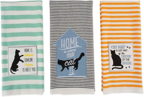 Miniatura 9 de DII Everyday Pets Kitchen Collection - Juego de toallas absorbentes de cocina, 18 x 28 pulgadas, Cat's Meow, 3 unidades Miau de gato