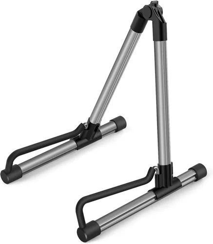 Donner Soporte para Guitarra, Soportes Plegables Ajustables para Guitarra Acústica Eléctrica, Soporte de Viaje de Metal Clásico para Bajo, Gris