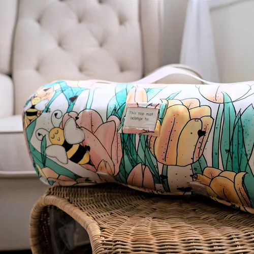 Miniatura 6 de JumpOff Jo Colchoneta de siesta extra larga para niños - Cómoda colchoneta de descanso para niños con almohada extraíble y manta ultra suave