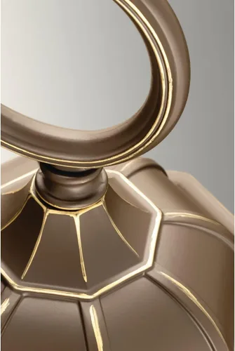 Miniatura 9 de Progress Lighting Verdae Collection - Farol de pared grande tradicional de cristal transparente con 3 luces, para exteriores, bronce antiguo