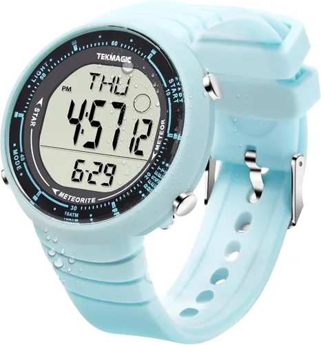 Reloj deportivo digital para niños y niñas, para nadar o bucear 328.1 ft bajo el agua, con múltiples funciones de reloj despertador, cronómetro,