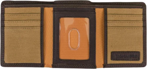 Miniatura 4 de Timberland PRO Cartera triple RFID de cuero para hombre con ventana de identificación