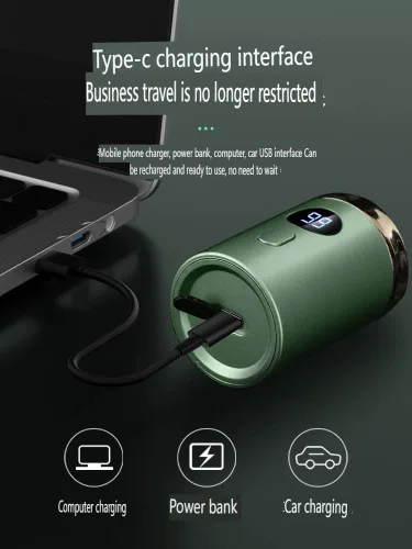 Miniatura 3 de Mini afeitadora eléctrica con bolsillos para hombres, gran cabezal de afeitado flotante, afeitado rápido, mini afeitadora portátil IPX7, pantalla
