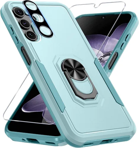 Miniatura 34 de Janmitta Funda compatible con Samsung Galaxy A14 5G con protector de pantalla + protector de lente de cámara, funda resistente de servicio pesado