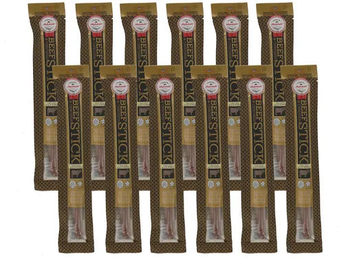 Aufschnitt - Palillos de carne y pollo Kosher sin gluten con sabor a pimienta negra, certificado Kosher – Star-K, sin nitratos 1.5 oz – 12 unidades