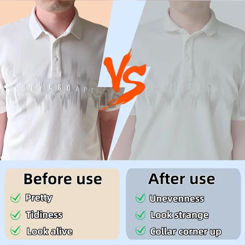 Miniatura 3 de Soporte de cuello para camisas de vestir y polos, soporte de cuello de PVC sin curvatura, refuerzos invisibles antiarrugas para hombres y mujeres