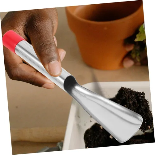 Miniatura 7 de Paleta de jardín de acero inoxidable, herramientas de mano ergonómicas para excavar y plantar plantas, palas de jardinería ligeras y portátiles